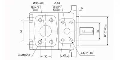 高压固定容量叶片油泵
