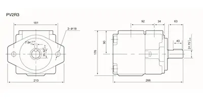高压固定容量叶片油泵